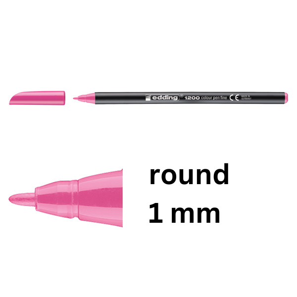 Felt-tip pen | pink | Edding 1200 200966 - 1