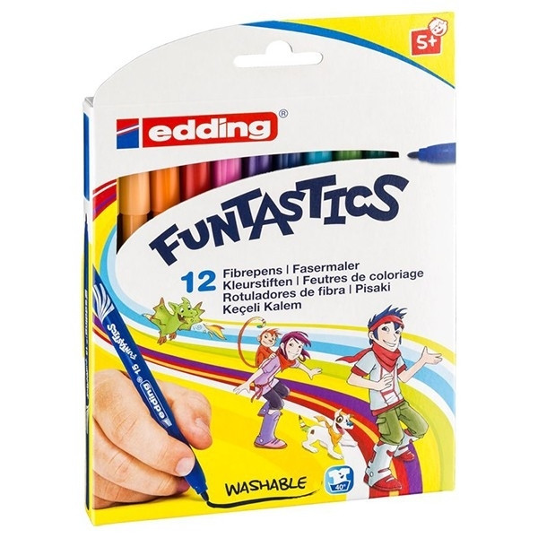 Felt-tip pen set | Edding 15 Funtastic washable | 12-pack 239344 - 1