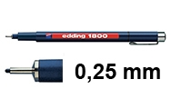 Fineliner | 0.25mm | black | Edding 1880 Profipen | 10-pack 239739 - 1