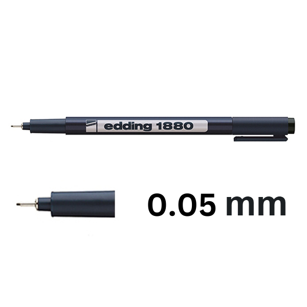 Fineliner | 0.5mm | black | Edding 1880 | 10-pack 240115 - 1