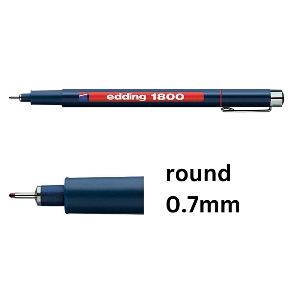 Fineliner | 0.7mm | red | Edding 1800 Profipen 239238 - 1