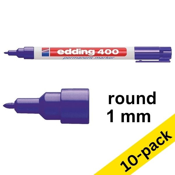Edding Offer: 10x Edding 400 violet permanent marker (1 mm round)  239494 - 1