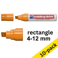 Edding Offer: 10x Edding 800 orange permanent marker (4 - 12 mm chisel)  239498