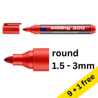 Offer: Edding 300 red permanent marker (1.5mm - 3mm) 248688