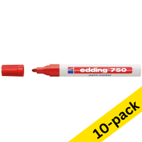 Paint marker 2 - 4mm round | Edding 750 | red | 10-pack 239444