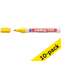Paint marker 2 - 4mm round | Edding 750 | yellow | 10-pack