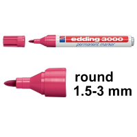 Permanent marker 1.5 - 3mm | Edding 3000 | carmine 200797