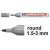 Permanent marker 1.5 - 3mm | Edding 3000 | grey 200790 - 1