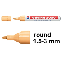 Permanent marker 1.5 - 3mm | Edding 3000 | light orange 200794