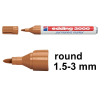 Permanent marker 1.5 - 3mm | Edding 3000 | ocher 200791