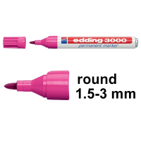 Permanent marker 1.5 - 3mm | Edding 3000 | pink 200787