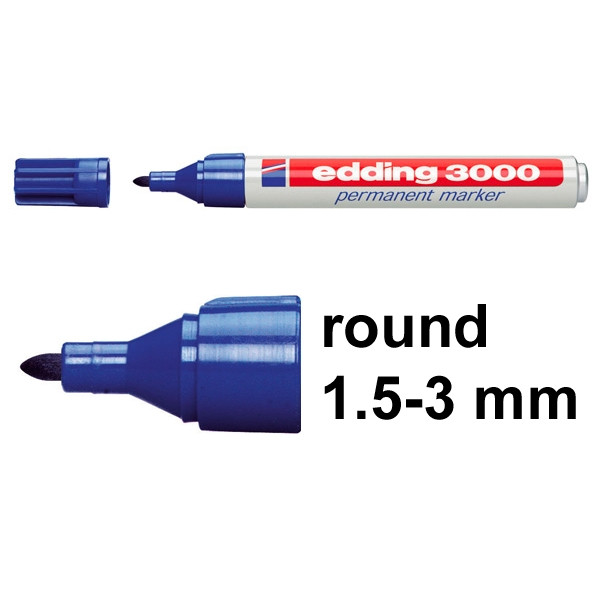 Permanent marker 1.5mm | Edding 3000 | blue 200504 - 1