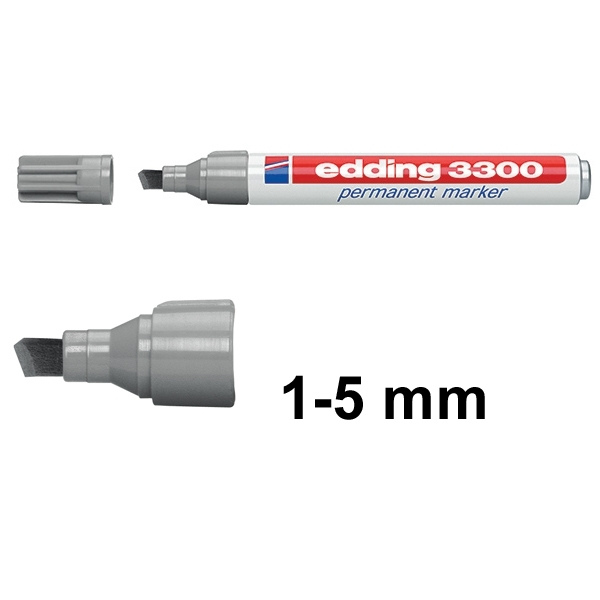 Permanent marker 1 - 5mm chisel | Edding 3300 | grey 200824 - 1
