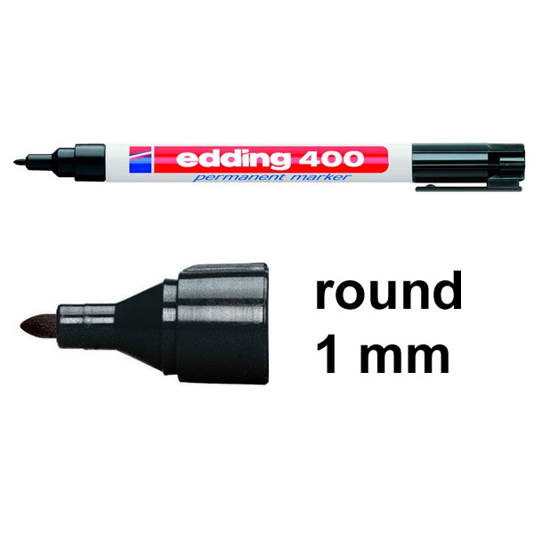 Permanent marker 1mm | Edding 400 | black 200524 - 1