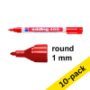 Permanent marker 1mm | Edding 400 | red | 10-pack 239440 - 1