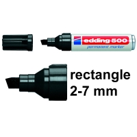 Permanent marker 2 - 7mm chisel | Edding 500 | black 200516