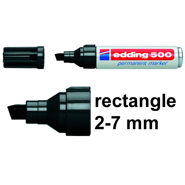 Permanent marker 2mm chisel | Edding 500 | black 200516 - 1