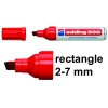 Permanent marker 2mm chisel | Edding 500 | red