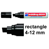 Permanent marker 4 - 12mm chisel | Edding 800 | black 200508