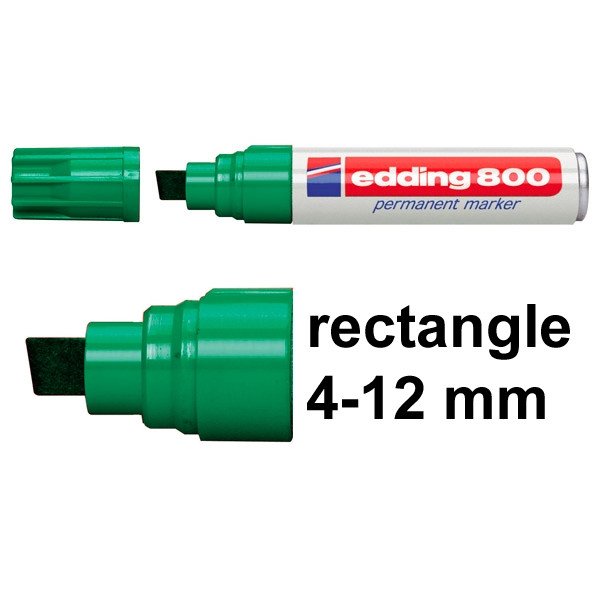 Permanent marker 4 - 12mm chisel | Edding 800 | green 200514 - 1
