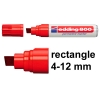 Permanent marker 4 - 12mm chisel | Edding 800 | red
