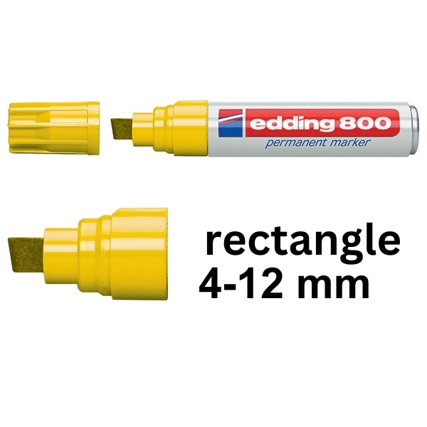 Permanent marker 4 - 12mm chisel | Edding 800 | yellow 200811 - 1