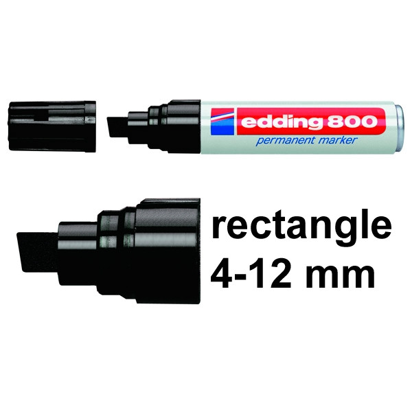 Permanent marker 4mm chisel | Edding 800 | black 200508 - 1