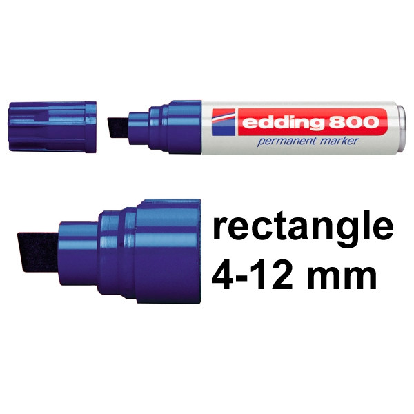 Permanent marker 4mm chisel | Edding 800 | blue 200512 - 1