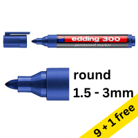 Special offer: Edding 300 blue permanent marker (1.5mm - 3mm round) 248687