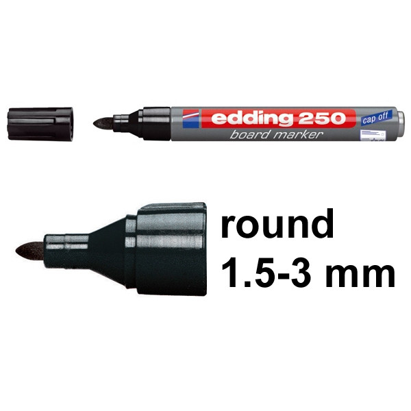Whiteboard marker | Edding 250 | black 200532 - 1