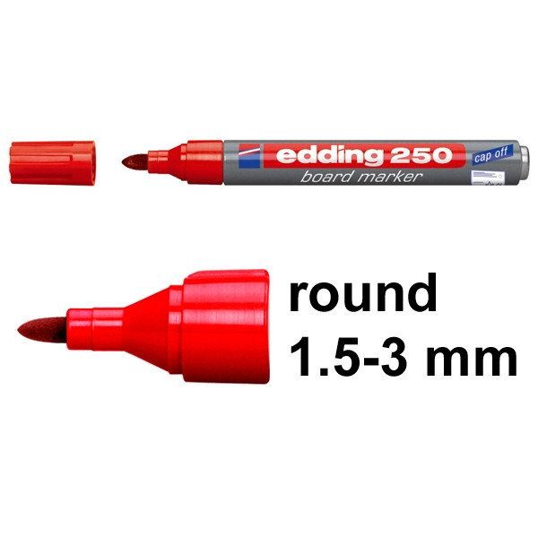 Whiteboard marker | Edding 250 | red 200534 - 1