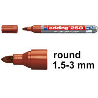 Whiteboard marker 1.5 - 3.0mm round tip | brown | Edding 250 200841