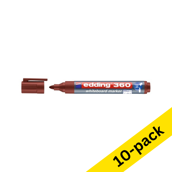 Whiteboard marker 1.5 - 3.0mm round tip | brown | Edding 360 | 10-pack 240550 - 1