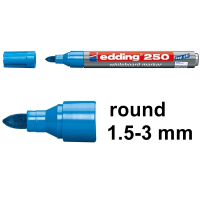 Whiteboard marker 1.5 - 3.0mm round tip | light blue | Edding 250 200844