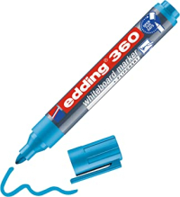 Whiteboard marker 1.5 - 3.0mm round tip | light blue | Edding 360 240543