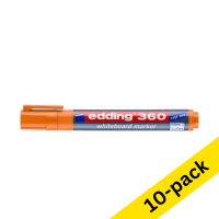 Whiteboard marker 1.5 - 3.0mm round tip | orange | Edding 360 | 10-pack