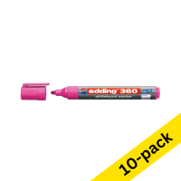 Whiteboard marker 1.5 - 3.0mm round tip | pink | Edding 360 | 10-pack