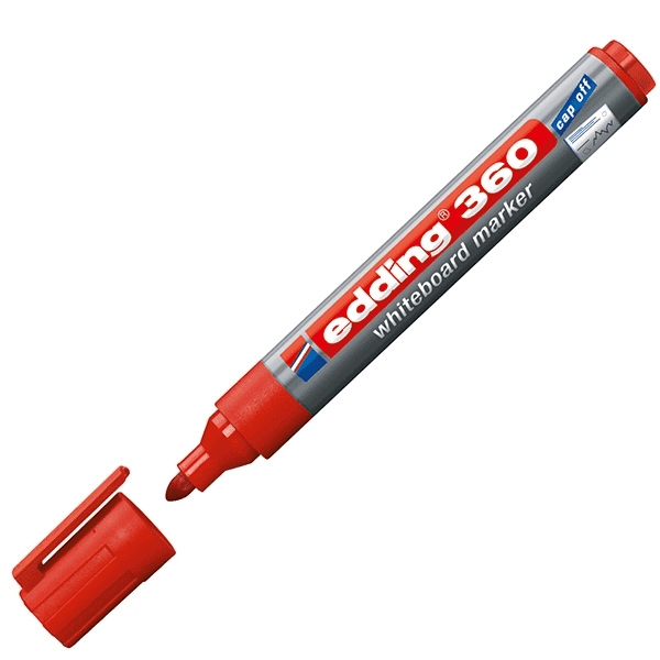 Whiteboard marker 1.5 - 3.0mm round tip | red | Edding 360 240535 - 1