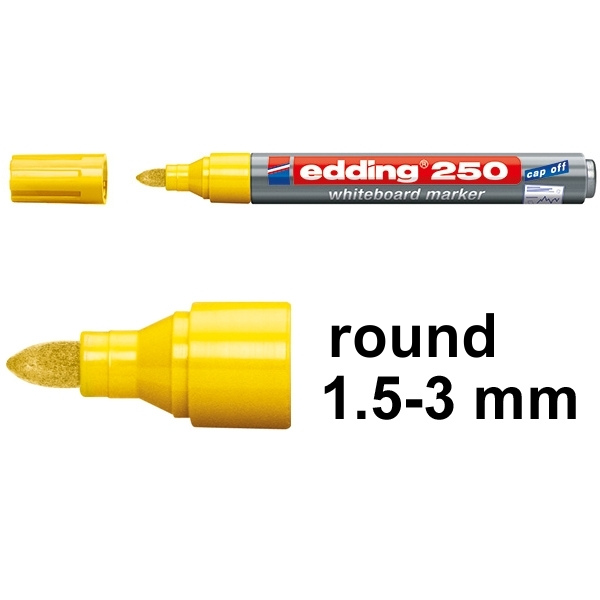 Whiteboard marker 1.5 - 3.0mm round tip | yellow | Edding 250 200839 - 1
