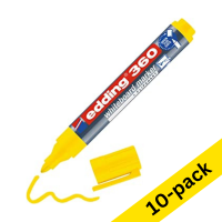 Whiteboard marker 1.5 - 3.0mm round tip | yellow | Edding 360 | 10-pack