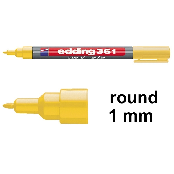 Whiteboard marker 1mm round | yellow | Edding 361 200845 - 1