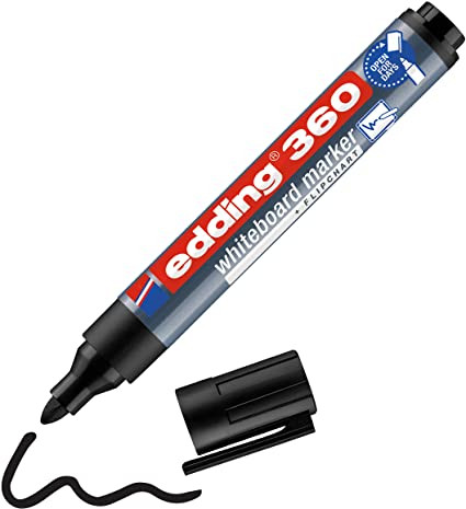 Whiteboard marker mini 1mm round | black | Edding 366 200879 - 1