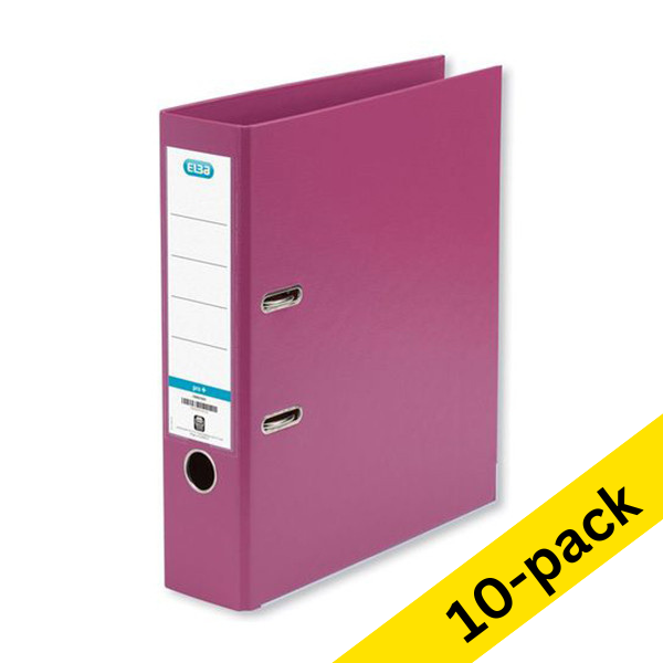 A4 lever arch file | Elba Smart Pro+ polypropylene | pink 80mm | 10-pack 237703 - 1