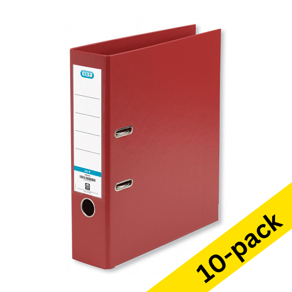 A4 lever arch file | Elba Smart Pro+ polypropylene | red 80mm | 10-pack 237702 - 1