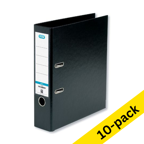A4 lever arch file (80mm) | polypropylene | Elba Smart Pro+ black | 10-pack 237706 - 1