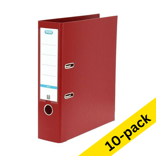 A4 lever arch file (80mm) | polypropylene | Elba Smart Pro+ dark red | 10-pack 237693 - 1