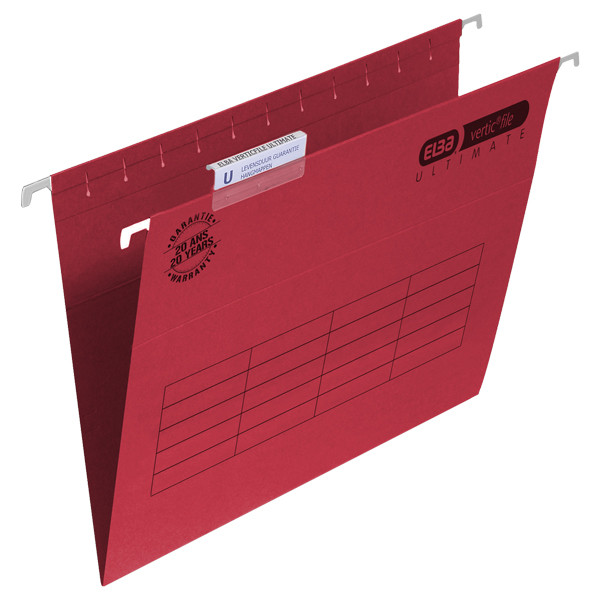 Elba Verticfile Ultimate red A4 V-bottom suspension files, 330mm (25-pack) 237504 - 1