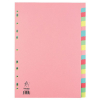 Elba manila A4 divider 20-part pink with multi-colour tabs WX01517 237623