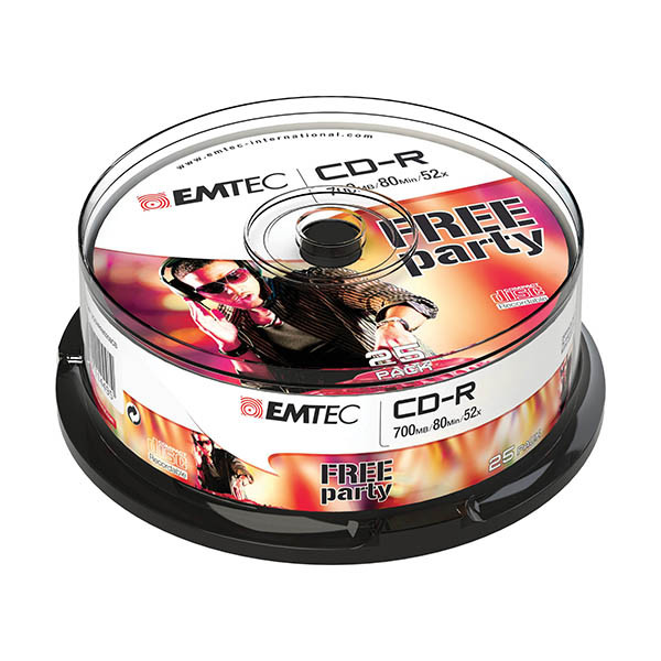 Emtec CD-R 80 min. in a cakebox (25-pack) 500303 - 1