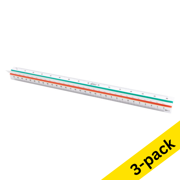 Engineering scale stick (30cm) | 123ink | 3-pack 302194 - 1